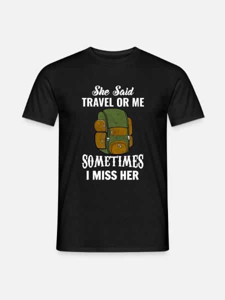 Reisen - Männer T-Shirt - Schwarz