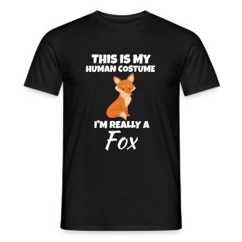 Fuchs - Männer T-Shirt - Schwarz - Vorne - AI Model Male 178 light (178cm)