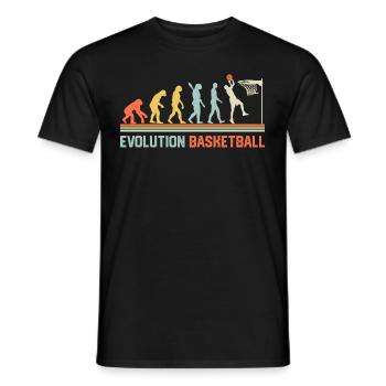 Basketball Evolution - Men's T-Shirt - black - Front - AI Model Male 178 light (178cm)