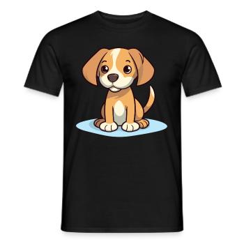 Niedliches Hundedesign für Hundebesitzer - Männer T-Shirt - Schwarz - Vorne - AI Model Male 178 light (178cm)