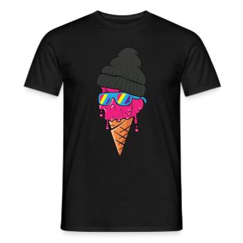 Glace fraîche - T-shirt homme - noir - Devant - AI Model Male 178 light (178cm)
