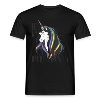Bachelor Party Unicorn - Männer T-Shirt - Schwarz - Vorne - AI Model Male 178 light (178cm)