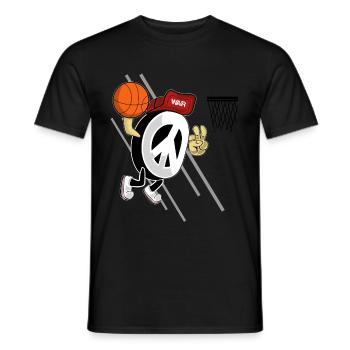 Basketball de la paix - T-shirt homme - noir - Devant - AI Model Male 178 light (178cm)
