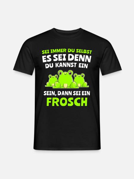 Frosch Laubfrosch Sprüche Frösche - Männer T-Shirt - Schwarz