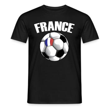 Frankreich Fußballfan - Männer T-Shirt - Schwarz - Vorne - AI Model Male 178 light (178cm)