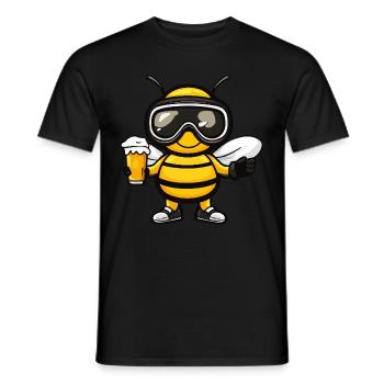 Bee Après-Ski Bière Bande dessinée - T-shirt homme - noir - Devant - AI Model Male 178 light (178cm)