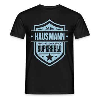 Super Hausmann - Männer T-Shirt - Schwarz - Vorne - AI Model Male 178 light (178cm)
