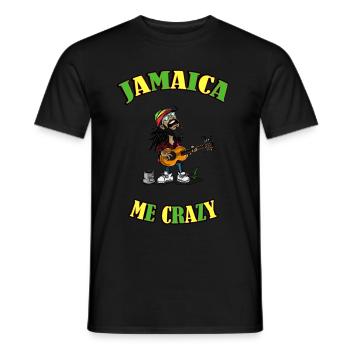 jamaica rigolo de reggea musicien t-shirt - T-shirt homme - noir - Devant - AI Model Male 178 light (178cm)