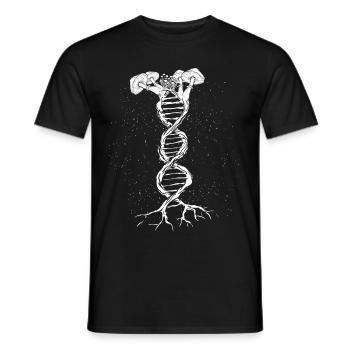 Champignons Champignons Cueilleurs de champignons Forêt Nature Cadeau ADN - T-shirt homme - noir - Devant - AI Model Male 178 light (178cm)