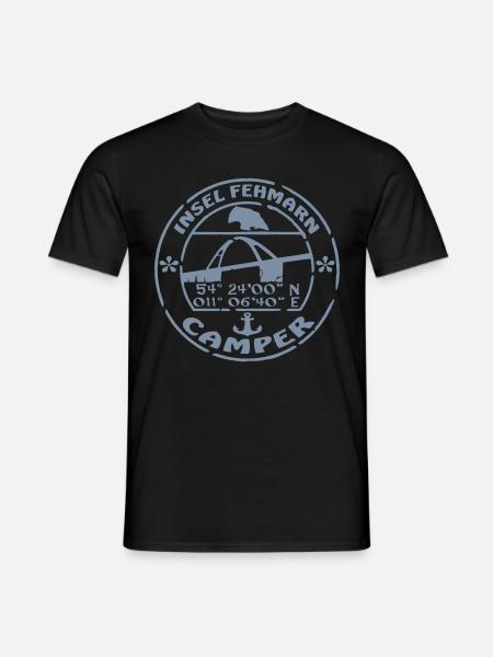 Fehmarn Camper - Männer T-Shirt - Schwarz