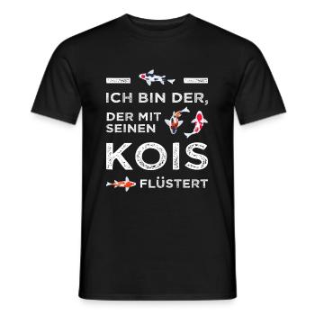 Der mit seinen Kois flüstert Koi Karpfen Japan - Männer T-Shirt - Schwarz - Vorne - AI Model Male 178 light (178cm)