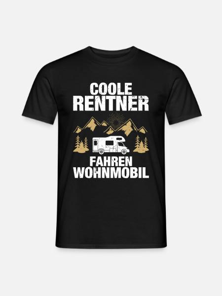Coole Rentner Wohnmobil Camping Camper Wohnwagen - Männer T-Shirt - Schwarz