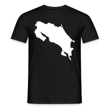 Costa Rica map flag - Men's T-Shirt - black - Front - AI Model Male 178 light (178cm)