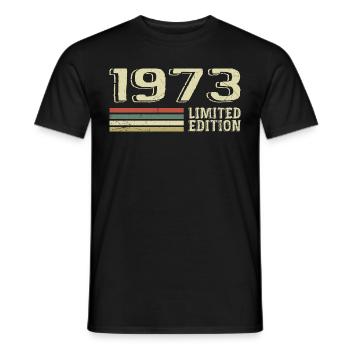 Jahrgang 1973 Geburtstag 1973 Jahrgang 1973 - Männer T-Shirt - Schwarz - Vorne - AI Model Male 178 light (178cm)