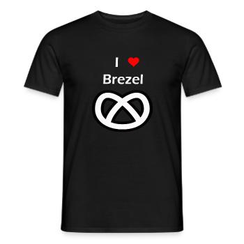 Brezel - Männer T-Shirt - Schwarz - Vorne - AI Model Male 178 light (178cm)
