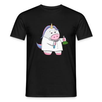 Chemie Einhorn Kind Laborantin Chemikerin Geschenk - Männer T-Shirt - Schwarz - Vorne - AI Model Male 178 light (178cm)