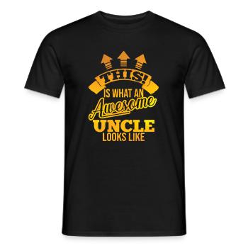 Le meilleur oncle - T-shirt homme - noir - Devant - AI Model Male 178 light (178cm)