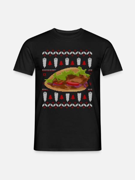 Doner Kebab Ugly Christmas - Men's T-Shirt - black