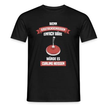 Eisstockschiessen Stockschütze Eisstock Curling - Männer T-Shirt - Schwarz - Vorne - AI Model Male 178 light (178cm)
