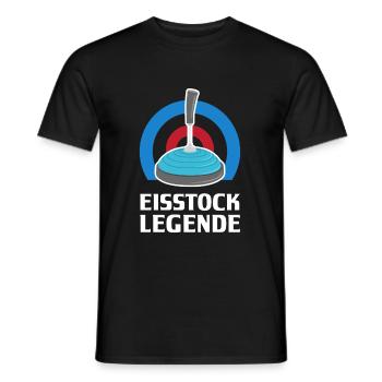 Eisstockschießen Eisstock Legende Stockschütze - Männer T-Shirt - Schwarz - Vorne - AI Model Male 178 light (178cm)