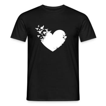 Pigeons Colombes Colombe de la paix Élevage de pigeons - T-shirt homme - noir - Devant - AI Model Male 178 light (178cm)