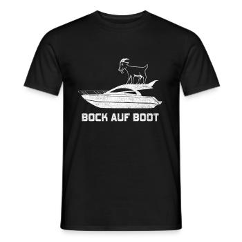 Marin capitaine bateau bateau voile voilier - T-shirt homme - noir - Devant - AI Model Male 178 light (178cm)