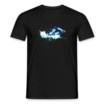 Schwimmer schwimmen Sportschwimmer Kostüm - Männer T-Shirt - Schwarz - Vorne - AI Model Male 178 light (178cm)