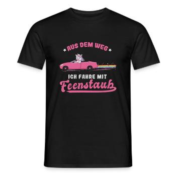 Autofahrerin Einhorn Fahranfängerin Führerschein - Männer T-Shirt - Schwarz - Vorne - AI Model Male 178 light (178cm)