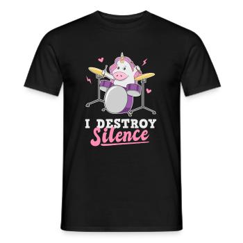Batteur licorne batteur batteur - T-shirt homme - noir - Devant - AI Model Male 178 light (178cm)