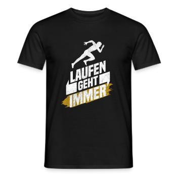 Marathonläufer Marathonlauf Marathon Läufer - Männer T-Shirt - Schwarz - Vorne - AI Model Male 178 light (178cm)