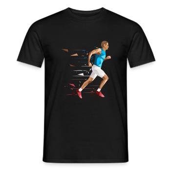 Marathonläufer Marathon Läufer Marathonlauf - Männer T-Shirt - Schwarz - Vorne - AI Model Male 178 light (178cm)