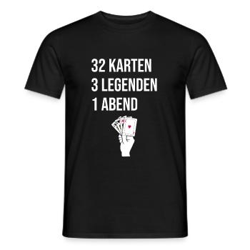 Skatspieler Geschenk Skat Skatabend Skatblatt - Männer T-Shirt - Schwarz - Vorne - AI Model Male 178 light (178cm)