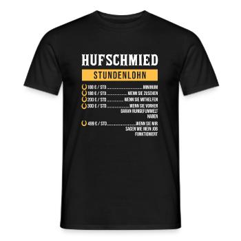 Hufschmied Schmied Amboss Hufbeschlagschmied - Männer T-Shirt - Schwarz - Vorne - AI Model Male 178 light (178cm)