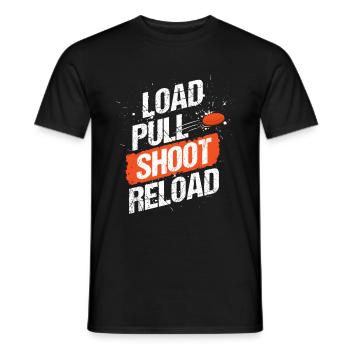 Sports shooter club de tir au pigeon d'argile - T-shirt homme - noir - Devant - AI Model Male 178 light (178cm)