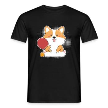 Tischtennis - Männer T-Shirt - Schwarz - Vorne - AI Model Male 178 light (178cm)
