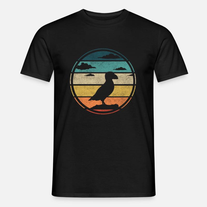 Papageitaucher - Männer T-Shirt - Schwarz