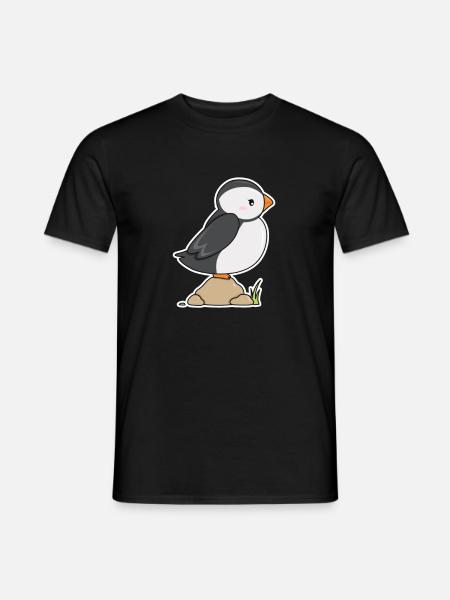 Atlantic puffin - Men's T-Shirt - black