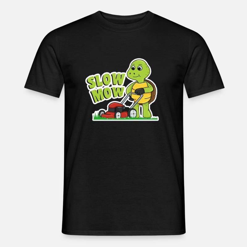 Rasenmähen - Männer T-Shirt - Schwarz