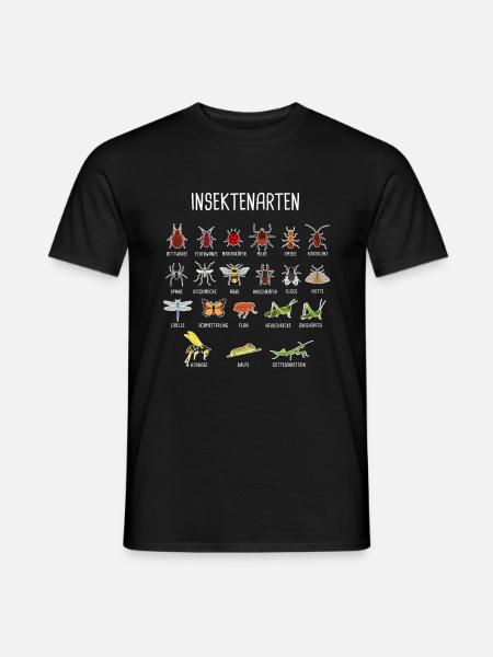Insekten-Arten - Männer T-Shirt - Schwarz