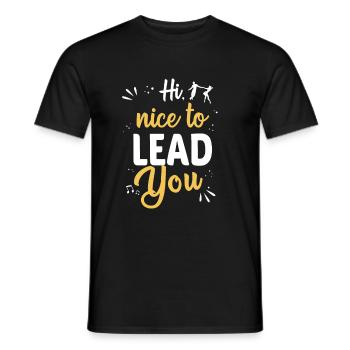 Design Lindy Hop pour un partenaire de danse - T-shirt homme - noir - Devant - AI Model Male 178 light (178cm)