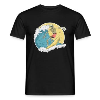 Conception d'Halloween de surfeur pour un surfeur - T-shirt homme - noir - Devant - AI Model Male 178 light (178cm)