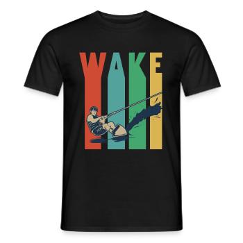 Conception de wakeboard pour un wakeboarder - T-shirt homme - noir - Devant - AI Model Male 178 light (178cm)