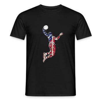 Basketball Design für einen Basketball-Spieler - Männer T-Shirt - Schwarz - Vorne - AI Model Male 178 light (178cm)