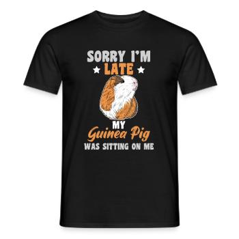 Cochon de mer domestique Renard pour un cochon d’Inde - T-shirt homme - noir - Devant - AI Model Male 178 light (178cm)