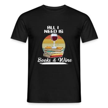 Bücher lesen Spruch für einen Bücher Nerd - Männer T-Shirt - Schwarz - Vorne - AI Model Male 178 light (178cm)