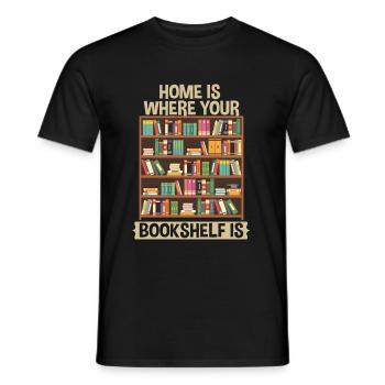 Le lecteur sort pour un nerd de livre - T-shirt homme - noir - Devant - AI Model Male 178 light (178cm)