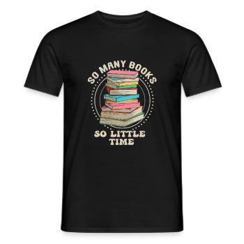 Bibliothécaire design pour un ver de bibliothèque - T-shirt homme - noir - Devant - AI Model Male 178 light (178cm)