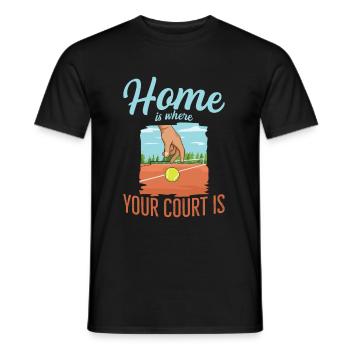 Tennis tournoi rengaine pour un joueur de tennis - T-shirt homme - noir - Devant - AI Model Male 178 light (178cm)