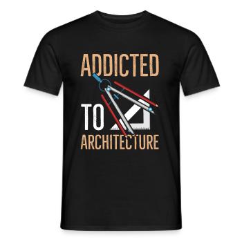 Architecture Design for an Architecture Nerd - Men's T-Shirt - black - Front - AI Model Male 178 light (178cm)