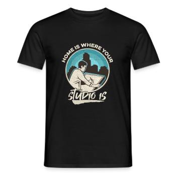 Architecture Nerd Saying for an Architect - Men's T-Shirt - black - Front - AI Model Male 178 light (178cm)